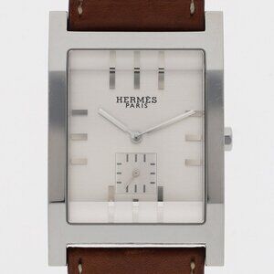 WATCH HERMES TA1.810 tandem Silver SS/leather QZ